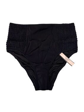 New Victorias Secret Hi-Waisted Scrunch Cheeky Bikini Swim Bottom Black Size XS